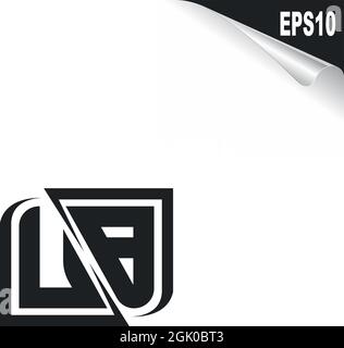 Initial UB logo design with Shape style, Logo business branding. Stock Vector
