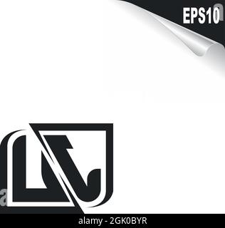 Initial UJ logo design with Shape style, Logo business branding. Stock Vector