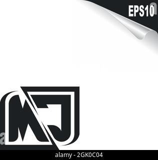Initial MC logo design with Shape style, Logo business branding. Stock Vector