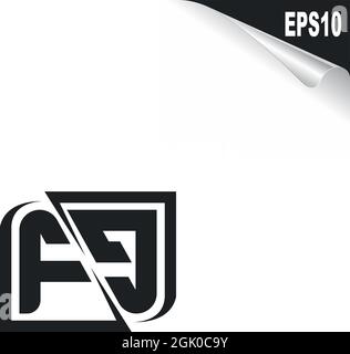 Initial FG logo design with Shape style, Logo business branding. Stock Vector
