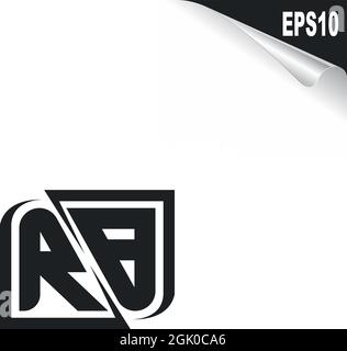 Initial RB logo design with Shape style, Logo business branding. Stock Vector