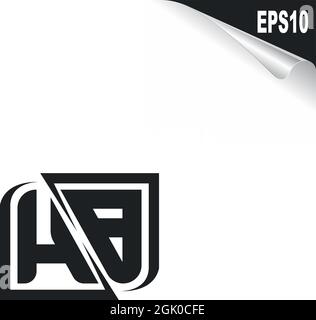 Initial HB logo design with Shape style, Logo business branding. Stock Vector