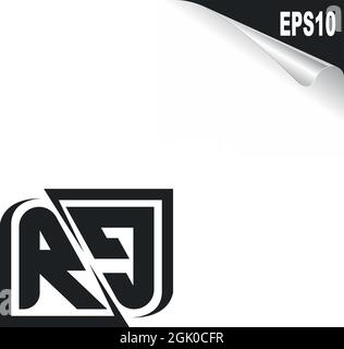 Initial RG logo design with Shape style, Logo business branding. Stock Vector