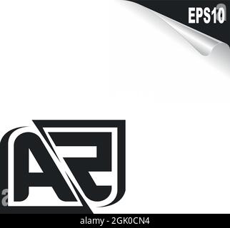 Initial AZ logo design with Shape style, Logo business branding. Stock Vector