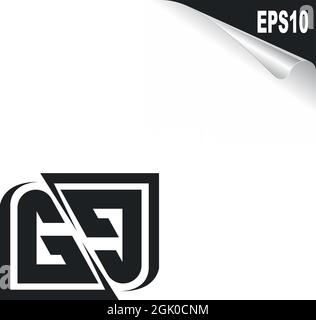 Initial GG logo design with Shape style, Logo business branding. Stock Vector
