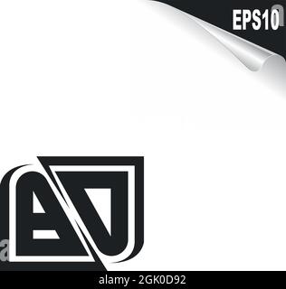 Initial BD logo design with Shape style, Logo business branding. Stock Vector