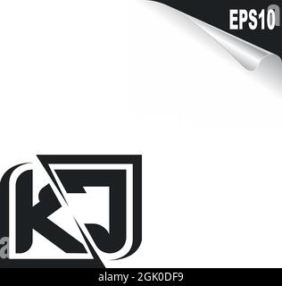 Initial KC logo design with Shape style, Logo business branding. Stock Vector