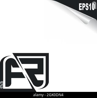 Initial FZ logo design with Shape style, Logo business branding. Stock Vector