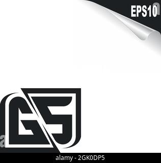 Initial GS logo design with Shape style, Logo business branding. Stock Vector