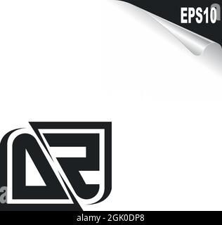 Initial DZ logo design with Shape style, Logo business branding. Stock Vector