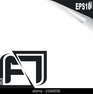 Initial FL logo design with Shape style, Logo business branding. Stock Vector