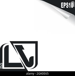 Initial LJ logo design with Shape style, Logo business branding. Stock Vector