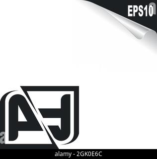 Initial PF logo design with Shape style, Logo business branding. Stock Vector