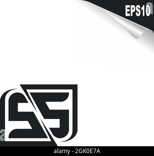 Initial SS logo design with Shape style, Logo business branding. Stock Vector