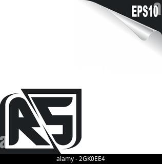 Initial RS logo design with Shape style, Logo business branding. Stock Vector