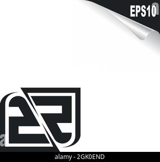 Initial ZZ logo design with Shape style, Logo business branding. Stock Vector