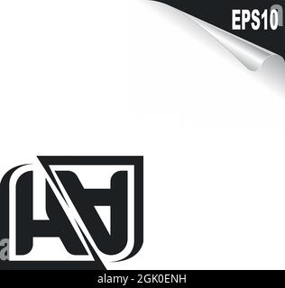 Initial HA logo design with Shape style, Logo business branding. Stock Vector