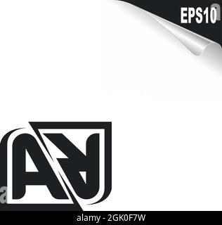 Initial AR logo design with Shape style, Logo business branding. Stock Vector