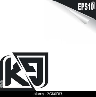 Initial KG logo design with Shape style, Logo business branding. Stock Vector