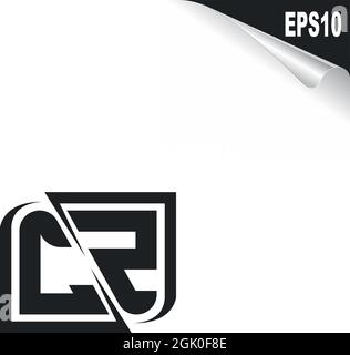Initial CZ logo design with Shape style, Logo business branding. Stock Vector