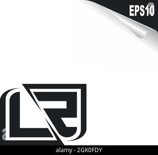 Initial LZ logo design with Shape style, Logo business branding. Stock Vector