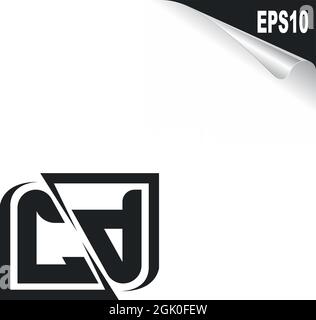Initial CP logo design with Shape style, Logo business branding. Stock Vector