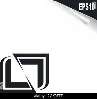 Initial LL logo design with Shape style, Logo business branding. Stock Vector