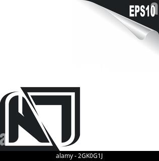 Initial NL logo design with Shape style, Logo business branding. Stock Vector