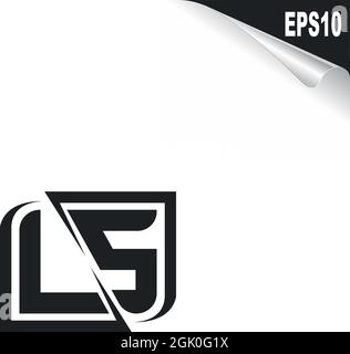 Initial LS logo design with Shape style, Logo business branding. Stock Vector