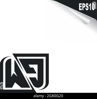 Initial WG logo design with Shape style, Logo business branding. Stock Vector