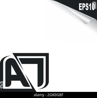 Initial AL logo design with Shape style, Logo business branding. Stock Vector