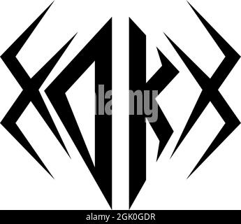 Initial DK logo design with Cool style, Logo business branding. Stock Vector