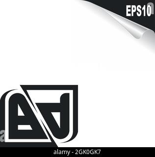 Initial BP logo design with Shape style, Logo business branding. Stock Vector