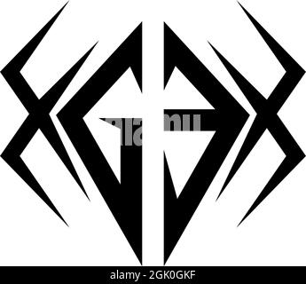Initial GE logo design with Cool style, Logo business branding. Stock Vector