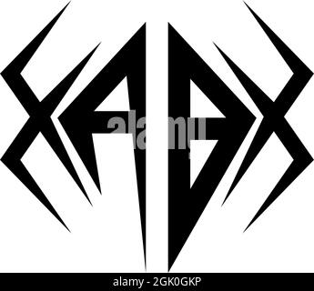 Initial AB logo design with Cool style, Logo business branding. Stock Vector