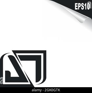 Initial JL logo design with Shape style, Logo business branding. Stock Vector