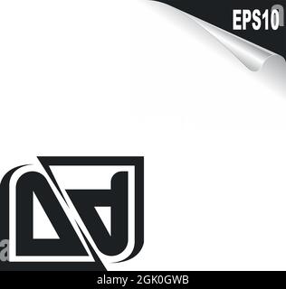 Initial DP logo design with Shape style, Logo business branding. Stock Vector
