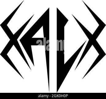 Initial AL logo design with Cool style, Logo business branding. Stock Vector