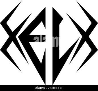 Initial EL logo design with Cool style, Logo business branding. Stock Vector