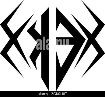 Initial KE logo design with Cool style, Logo business branding. Stock Vector
