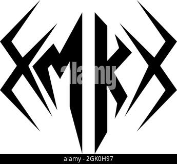 Initial MK logo design with Cool style, Logo business branding. Stock Vector