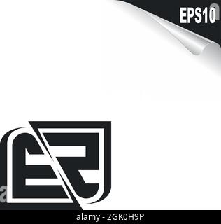 Initial EZ logo design with Shape style, Logo business branding. Stock Vector