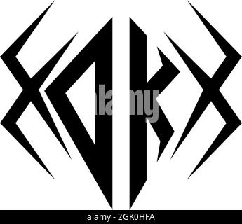 Initial OK logo design with Cool style, Logo business branding. Stock Vector