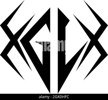Initial GL logo design with Cool style, Logo business branding. Stock Vector