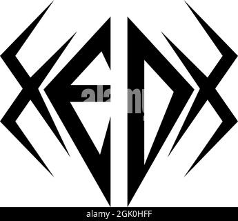 Initial ED logo design with Cool style, Logo business branding. Stock Vector