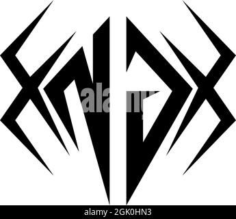 Initial NG logo design with Cool style, Logo business branding. Stock Vector