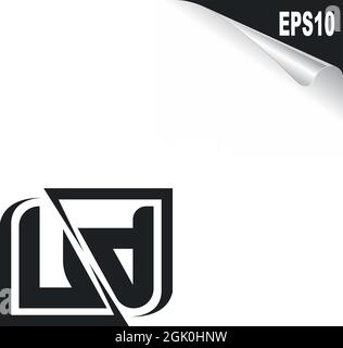 Initial UP logo design with Shape style, Logo business branding. Stock Vector