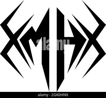 Initial MH logo design with Cool style, Logo business branding. Stock Vector