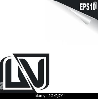Initial UV logo design with Shape style, Logo business branding. Stock Vector
