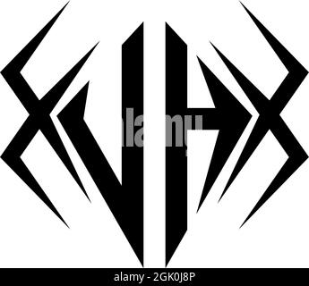 Initial UH logo design with Cool style, Logo business branding. Stock Vector